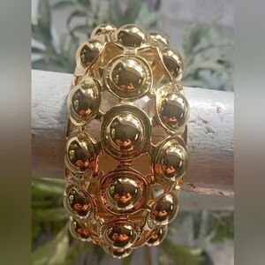 KJL Champagne Bubble Double Hinged Signed VTG Bracelet